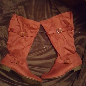 Burgundy  Calf Boots